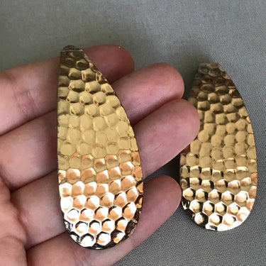Hammered Curved Clip Earrings Jewelry Bloomers and Frocks
